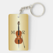 Monogramm Design für Cello Schlüsselanhänger (Rückseite)