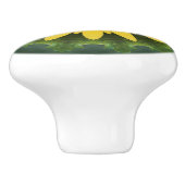 Monogramm-Design für Sonnenblumen Keramikknauf (Seitenansicht)