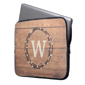 Monogramm-Design Laptopschutzhülle (Vorderseite Links)