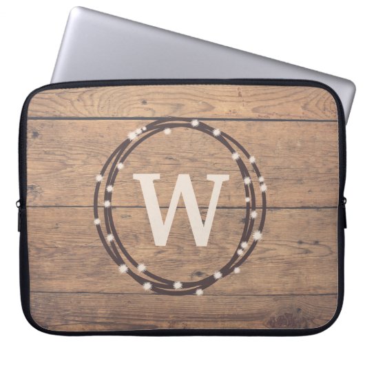 Monogramm-Design Laptopschutzhülle (Vorderseite)