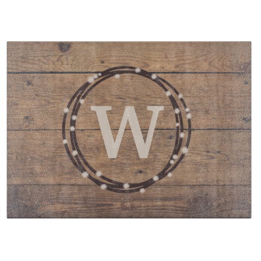 Monogramm-Design Schneidebrett (Vorderseite)
