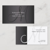 Monogramm-DICKE Visitenkarte (Vorne/Hinten)