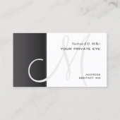 Monogramm-DICKE Visitenkarte (Rückseite)