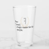 Monogramm "Die Bedeutung des Biers" Glas (Vorderseite)