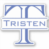 Monogramm Die Custom Personalisiert Aufkleber schn (Vorderseite)