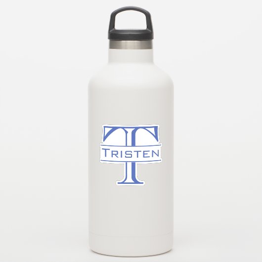 Monogramm Die Custom Personalisiert Aufkleber schn (Wassserflasche)