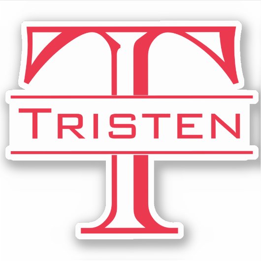 Monogramm Die Custom Personalisiert Aufkleber schn (Vorderseite)