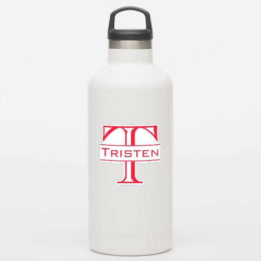 Monogramm Die Custom Personalisiert Aufkleber schn (Wassserflasche)