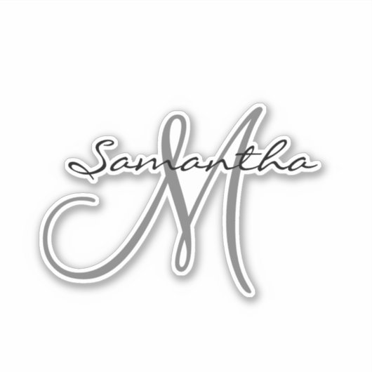 Monogramm Die Custom Personalisiert schneiden Aufkleber (Vorderseite)