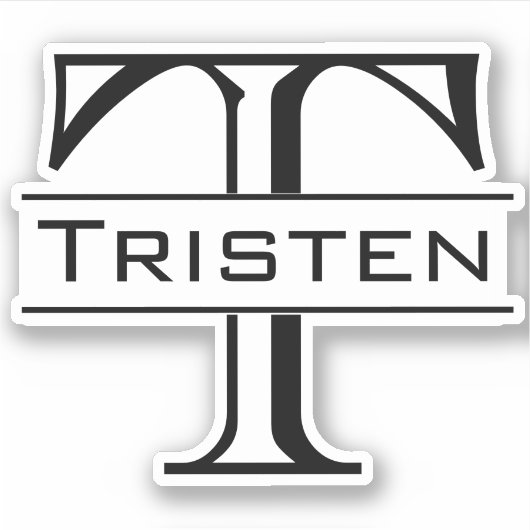 Monogramm Die Custom Personalisiert schneiden Aufkleber (Vorderseite)