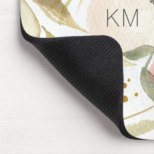 Monogramm | die Freude dem Aquarell an des Weiß-| Mousepad (Ecke)