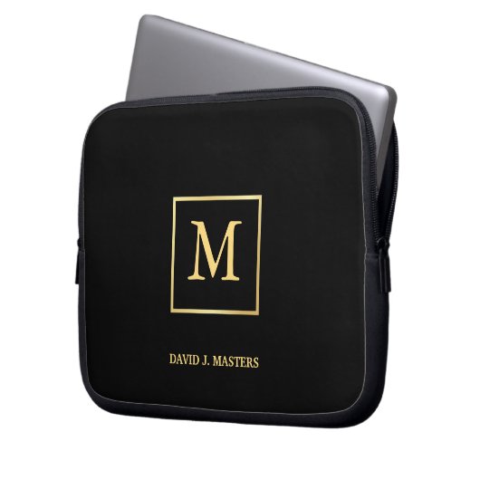 Monogramm - die laptopschutzhülle (Vorderseite Links)