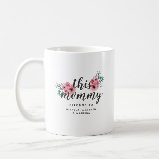 Monogramm Diese Mami gehört zur Tasse (Links)