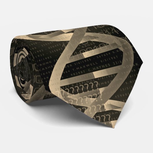 Monogramm DNA-ID Vintage Wissenschaft Krawatte (Gerollt)