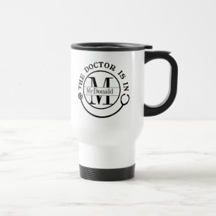 Monogramm Doctor ist in Travel Mug Reisebecher
