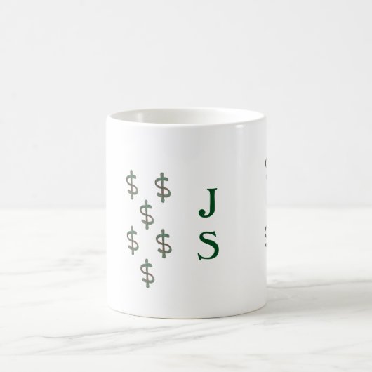 Monogramm-Dollar-Zeichen Kaffeetasse (Mittel)