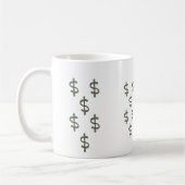 Monogramm-Dollar-Zeichen Kaffeetasse (Links)