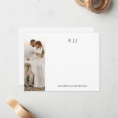 Monogramm-Doppelinitialen mit Personalisiertem Fot Mitteilungskarte (Vorderseite/Rückseite Beispiel)