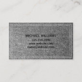 Monogramm | Doppelleitender Denim Visitenkarte (Rückseite)