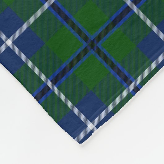 Monogramm-DouglasTartan Fleecedecke (Ecke)