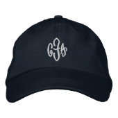Monogramm: Drei erste Monogramm Bestickte Baseballkappe (Vorderseite)