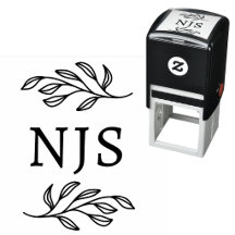 Monogramm Drei Initialen Elegante Botanik