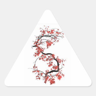 Monogramm Dreieckiger Aufkleber