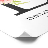 Monogramm drucken, Blumenbrief L, Hochzeit, Kinder Poster (Ecke)