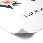 Monogramm drucken, Buchstabe W, Hochzeitsgeschenk, Poster (Ecke)