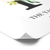 Monogramm drucken, Buchstabe Y, Hochzeitsgeschenk, Poster (Ecke)