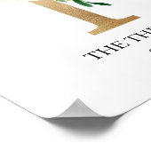 Monogramm drucken, Letter T, Hochzeitsgeschenk, Ki Poster (Ecke)