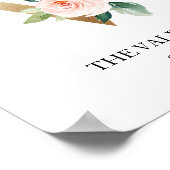 Monogramm drucken, Letter V, Hochzeitsgeschenk, Ki Poster (Ecke)