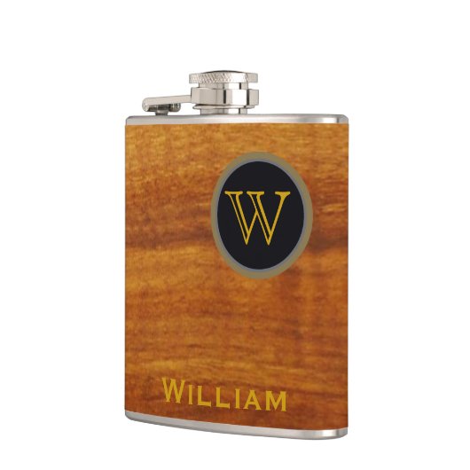 Monogramm ~ Druckholzstruktur Flachmann (Links)