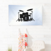 Monogramm Drum Set Blue Accent Banner (Insitu)