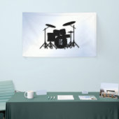 Monogramm Drum Set Blue Accent Banner (Messeveranstaltung)