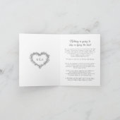 Monogramm dunkelgraue Misteloe Hochzeit Live-Strea Ankündigung (Innenseite)