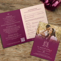 Monogramm dunkelrote Krone Hochzeitsmahlzeit Optio