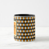Monogramm dunkle HerbstRaute Tasse (Zentrum)