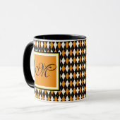 Monogramm dunkle HerbstRaute Tasse (Vorderseite Links)