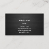 Monogramm-dunkles Holz Stripes Visitenkarte (Rückseite)