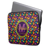 Monogramm dynamische Herbstleaves Laptopschutzhülle (Vorderseite Links)