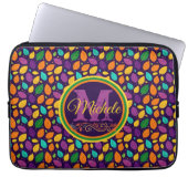 Monogramm dynamische Herbstleaves Laptopschutzhülle (Vorderseite)