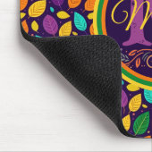 Monogramm dynamische Herbstleaves Mousepad (Ecke)