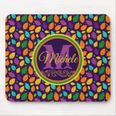 Monogramm dynamische Herbstleaves Mousepad (Vorne)