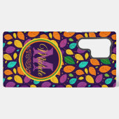 Monogramm dynamische Herbstleaves Samsung Galaxy Hülle (Rückseite (Horizontal))