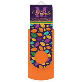 Monogramm dynamische Herbstleaves USB Stick