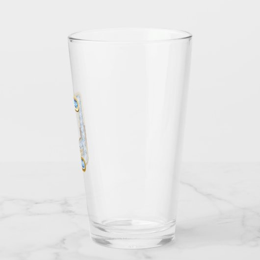 Monogramm E - 16 oz Glas (Links)