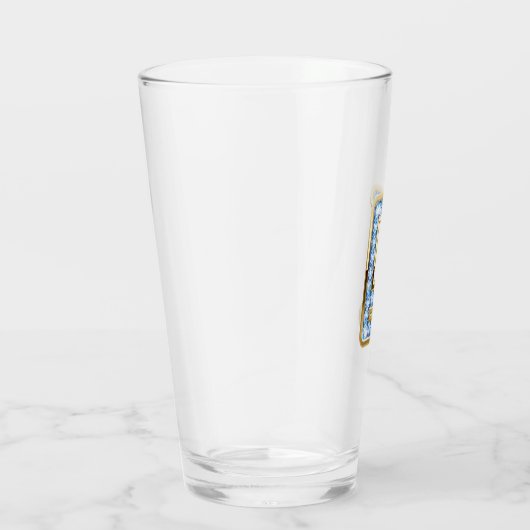 Monogramm E - 16 oz Glas (Rechts)