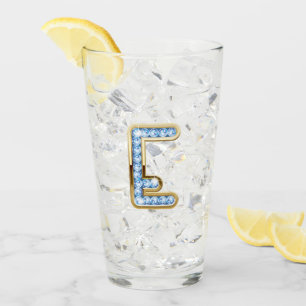 Monogramm E - 16 oz Glas