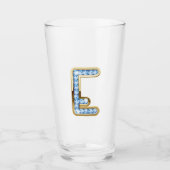 Monogramm E - 16 oz Glas (Vorderseite)